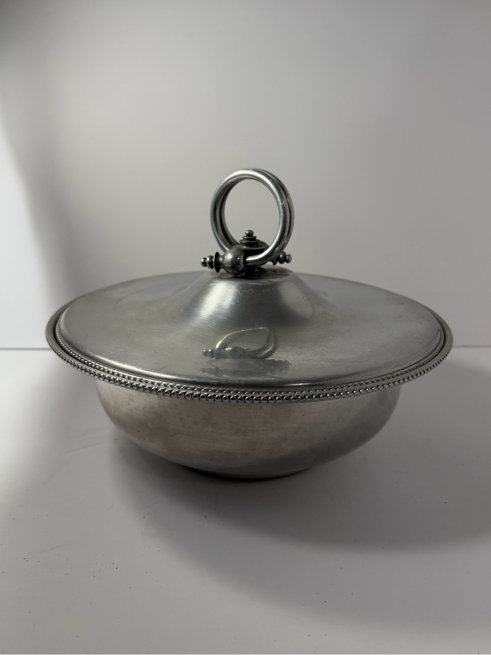 Vintage B.W. Buenilum Aluminum Covered Serving Bowl MCM